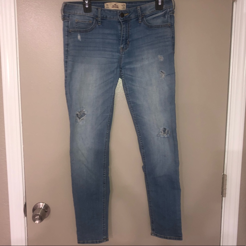 Hollister ™️ Super Skinny Medium Blue Ripped